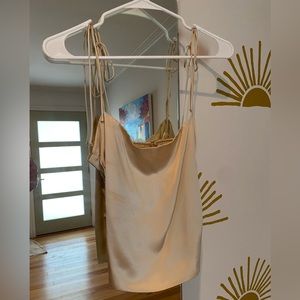 Reformation Lucrezia Silk Tie Top